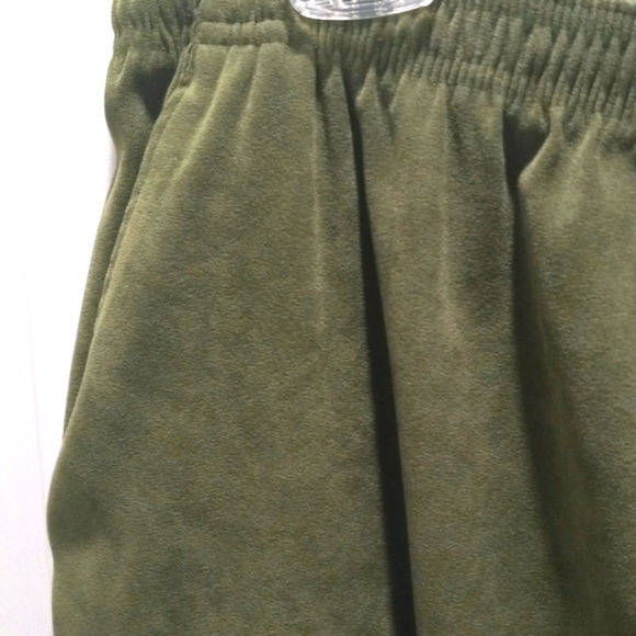 Olive Green Faux Suede Pants Baxter & Wells  Size 16 - Picture 2 of 4